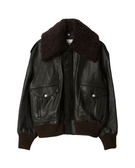 burberry bomber|Burberry Leather Bomber Jacket with Removable Genuine.